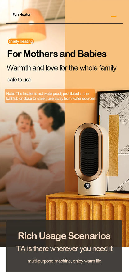Portable Mini Electric Heater – PTC Ceramic Fan Heater