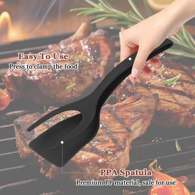 Silicone Grip Flip Tongs
