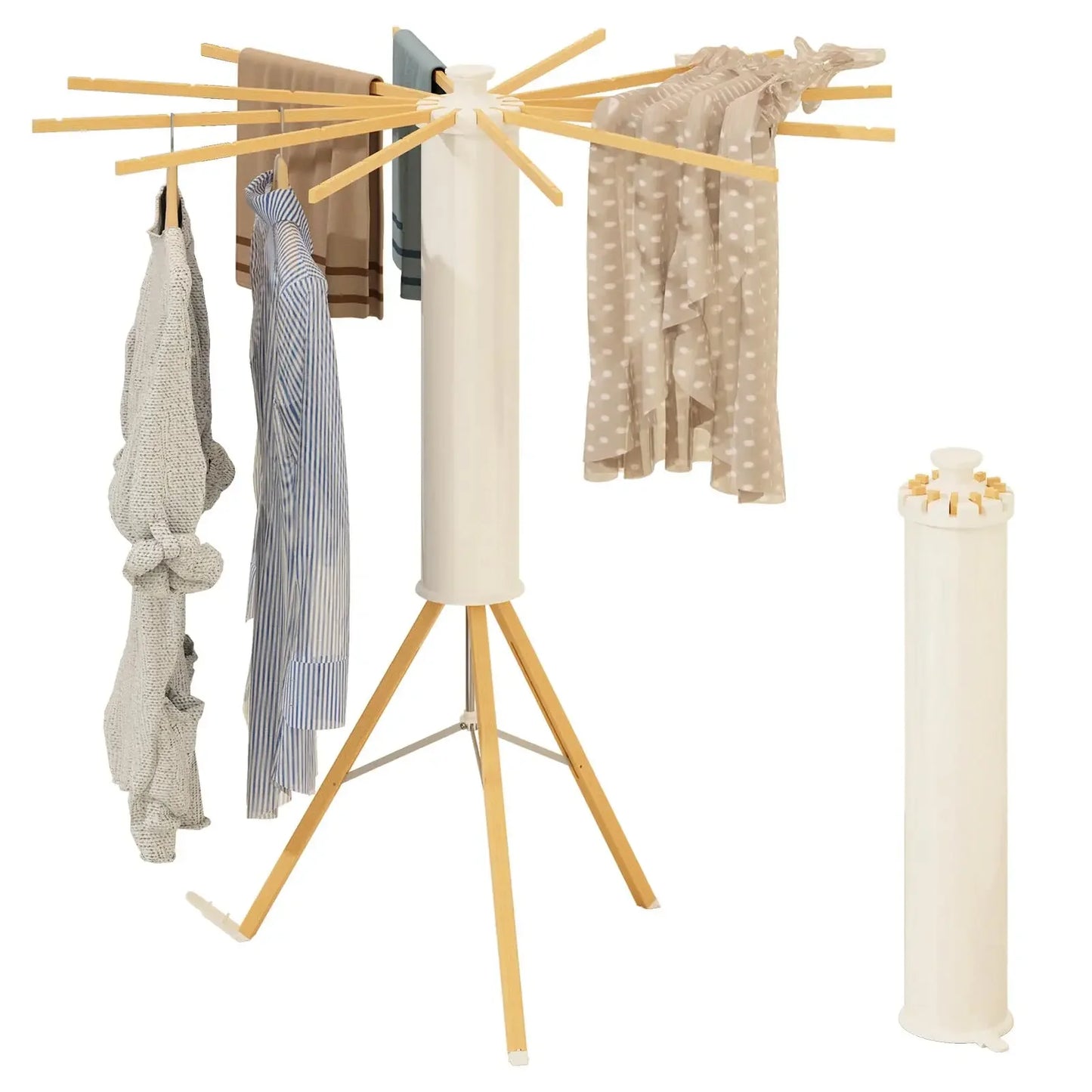 Foldable Clothes Drying Tripod Rack