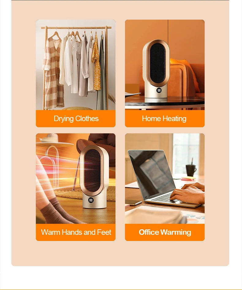Portable Mini Electric Heater – PTC Ceramic Fan Heater