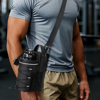 Magnetic Gym Sling Bag with Bottle Holder