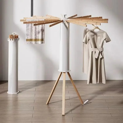 Foldable Clothes Drying Tripod Rack