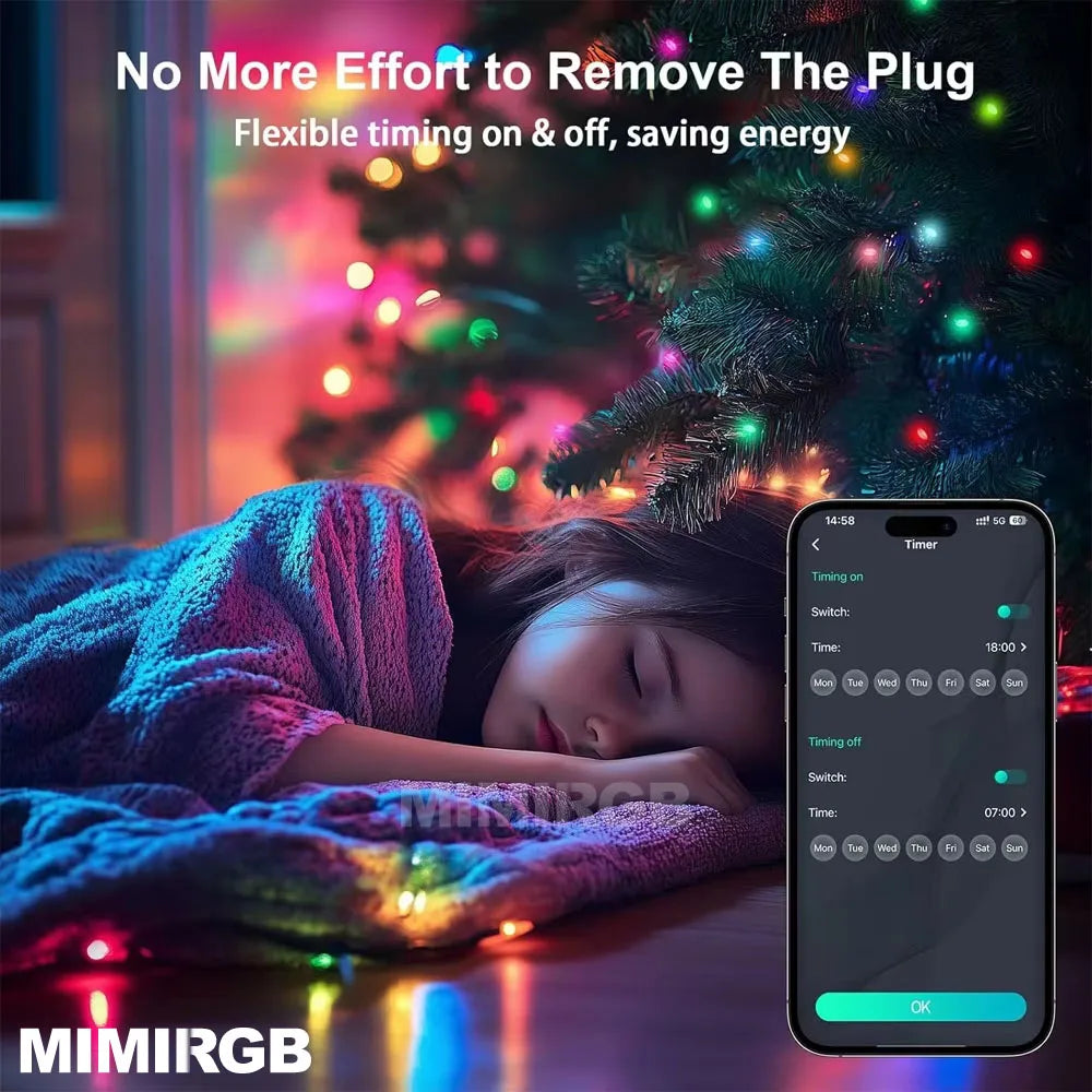 Christmas Tree Fairy String Lights – APP Control, Music Sync, 12 Modes