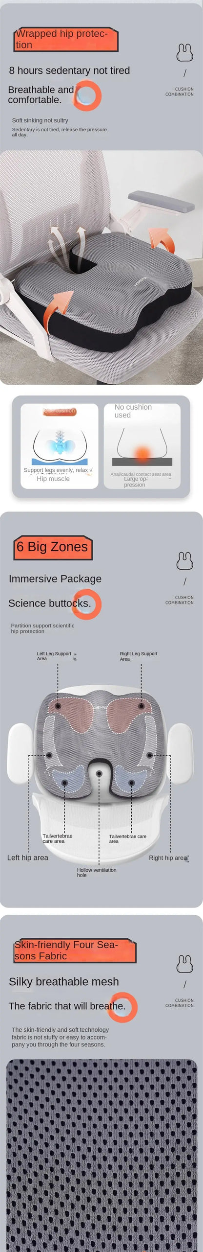 Memory Foam Seat & Backrest Cushion – Orthopedic Support