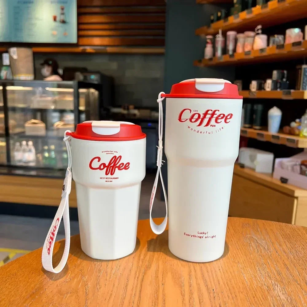 Double Stainless Steel Travel Mug – 420/620ml Portable Vacuum Tumbler