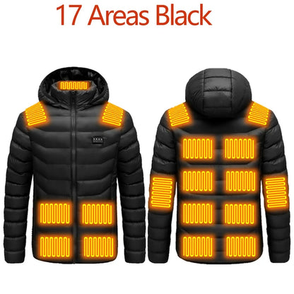 Men’s USB Heated Jacket – Winter Electric Thermal Coat