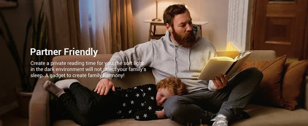 LED Clip-On Book Light – Eye-Care Reading Lamp