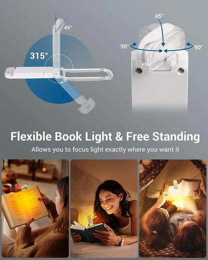 LED Clip-On Book Light – Eye-Care Reading Lamp