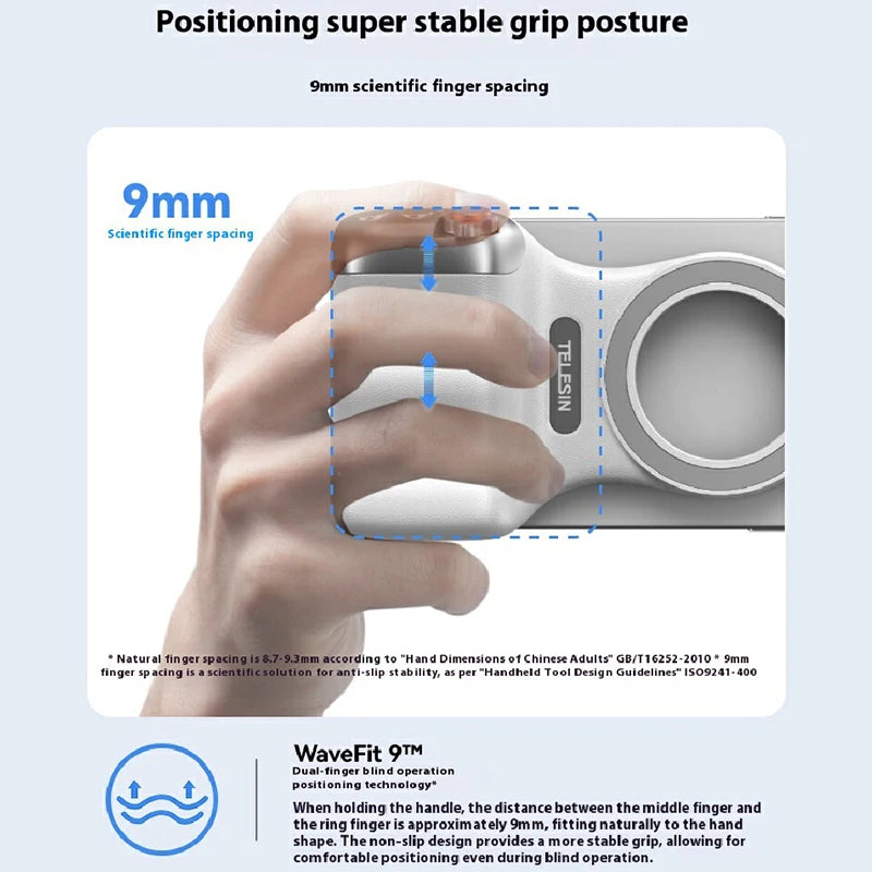 Magnetic Phone Camera Hand Grip – Detachable Remote