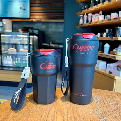 Double Stainless Steel Travel Mug – 420/620ml Portable Vacuum Tumbler