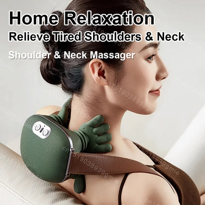 Heated Neck & Shoulder Massager – Electric Deep-Kneading Muscle Relief