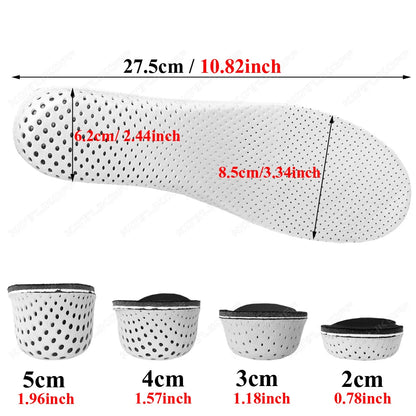 Memory Foam Height Increase Insoles – Full-Length Invisible Shoe Lifts (Unisex)