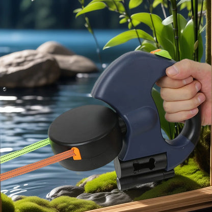 Retractable Dual Dog Leash – LED Light & No-Tangle Design