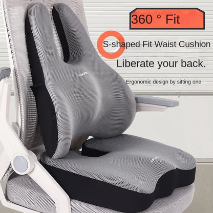 Memory Foam Seat & Backrest Cushion – Orthopedic Support