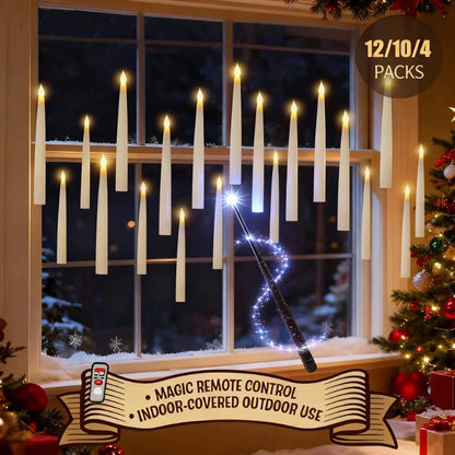 Floating LED Candles – 12pcs Magic Hanging Flameless Candles