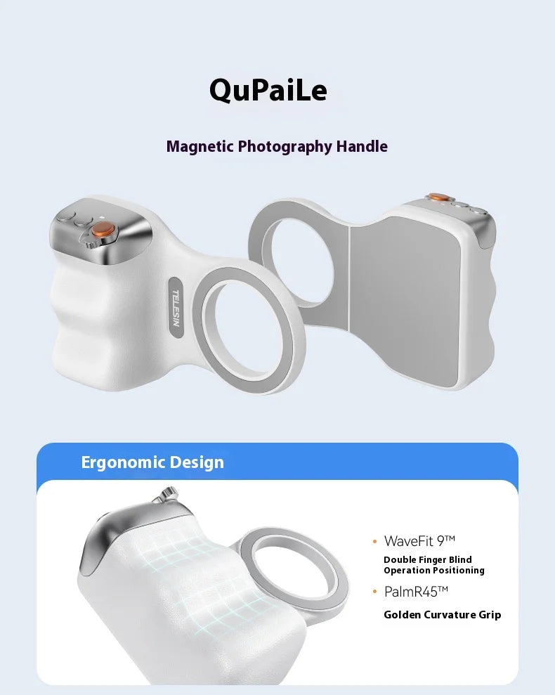 Magnetic Phone Camera Hand Grip – Detachable Remote