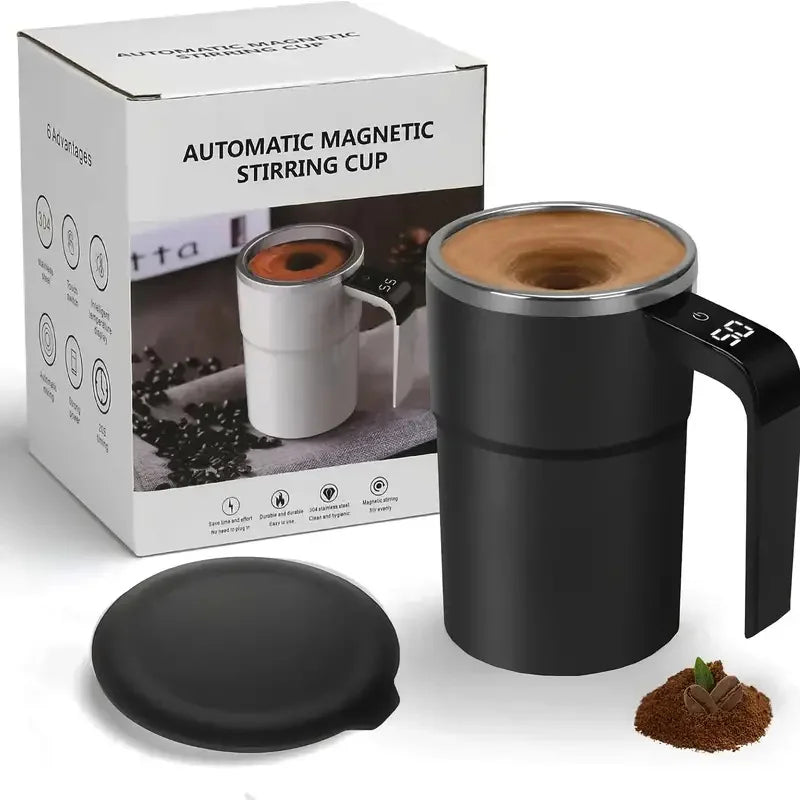 Electric Self-Stirring Coffee Mug – Rechargeable Magnetic Mixer Cup