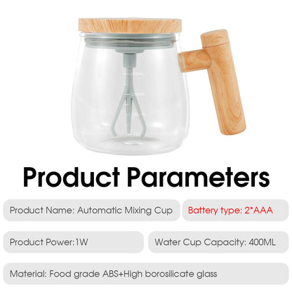 Self-Stirring Coffee Cup – 400ml Electric Mixing Mug