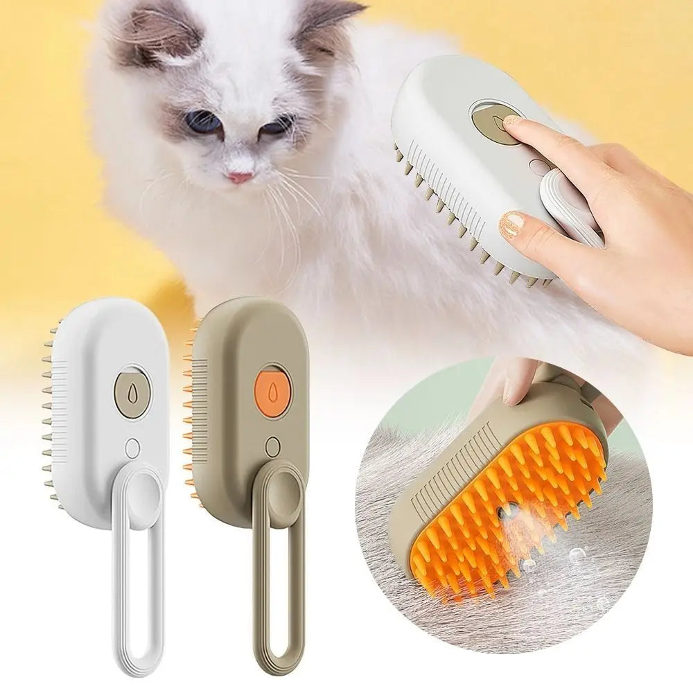 3-in-1 Steam Cat Grooming Brush