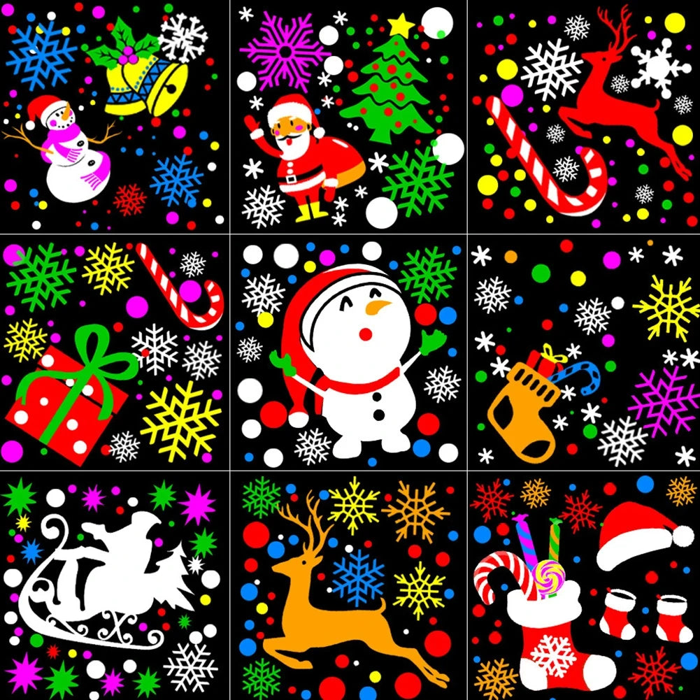 Christmas Halloween Projector Lights Outdoor 16 Pattern Slide LED Laser Projector Light Indoor Holiday Party Wall Decoration