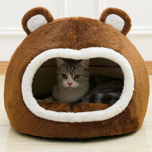 Funny Cat Bed – Plush Pet House for Cats & Small Dogs