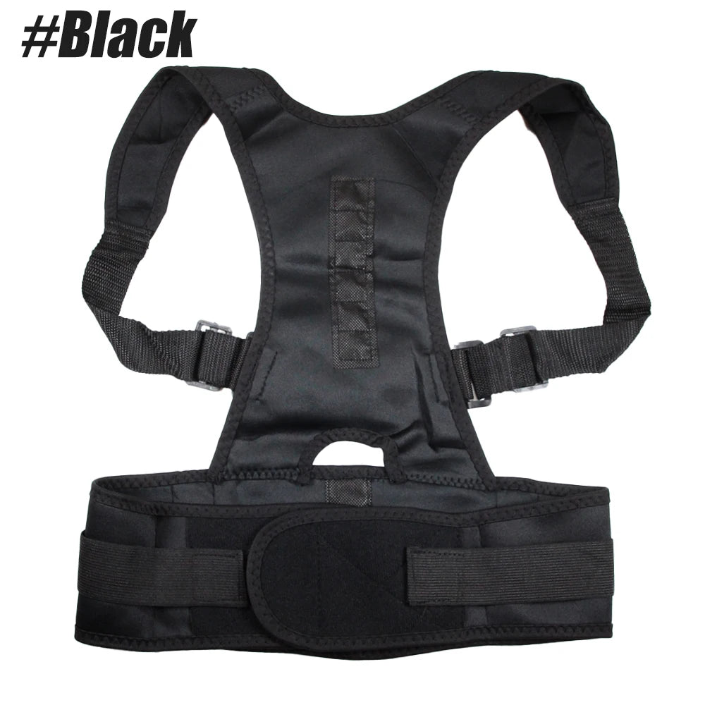 Back Support Belt Posture Corrector Adjustable Brace Protect Lumbar Spine Comfortable Design Pain Relief for Upper & Lower Waist