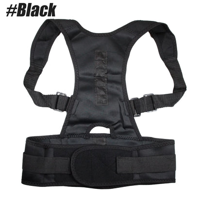 Back Support Belt Posture Corrector Adjustable Brace Protect Lumbar Spine Comfortable Design Pain Relief for Upper & Lower Waist