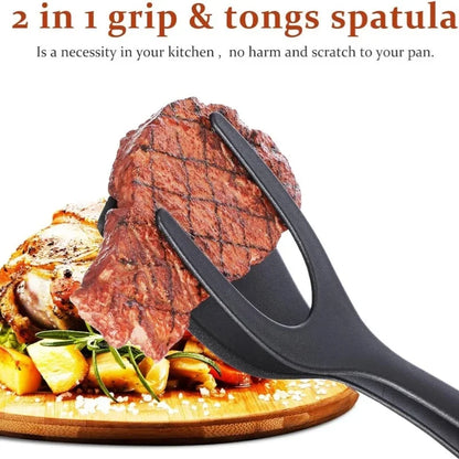 Silicone Grip Flip Tongs
