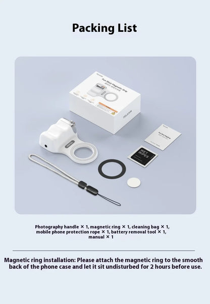 Magnetic Phone Camera Hand Grip – Detachable Remote