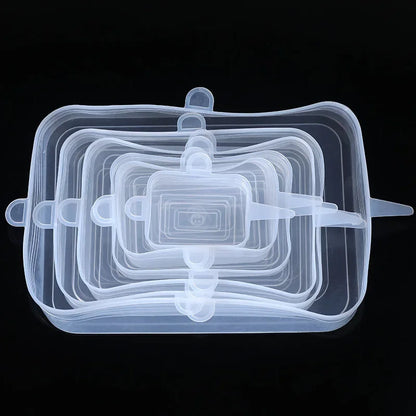 Silicone Cover Stretch Lids - 6 Pcs