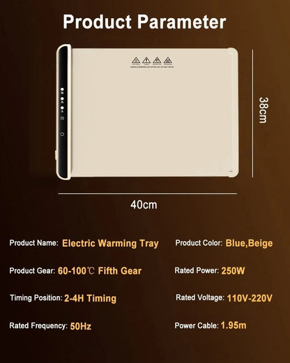 Foldable Electric Warming Tray – Portable Food Warmer
