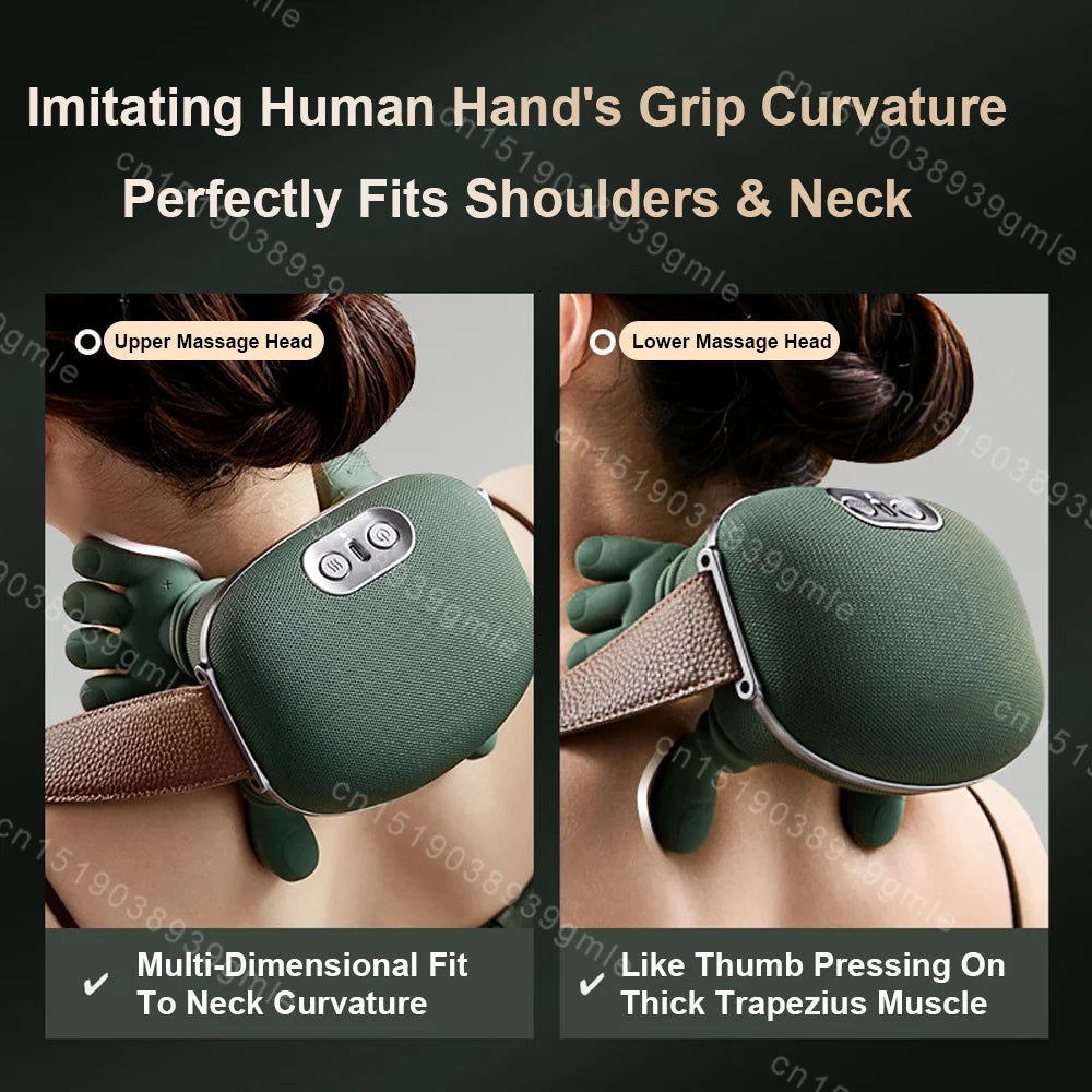 Heated Neck & Shoulder Massager – Electric Deep-Kneading Muscle Relief