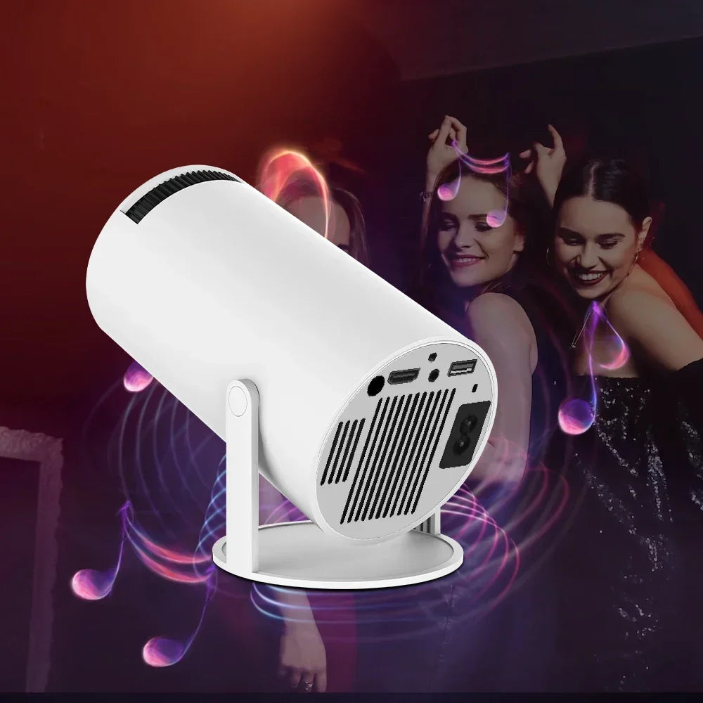 2025 HY300PRO Mini Projector – Portable 1080P/4K Android Smart Projector with WiFi & Bluetooth