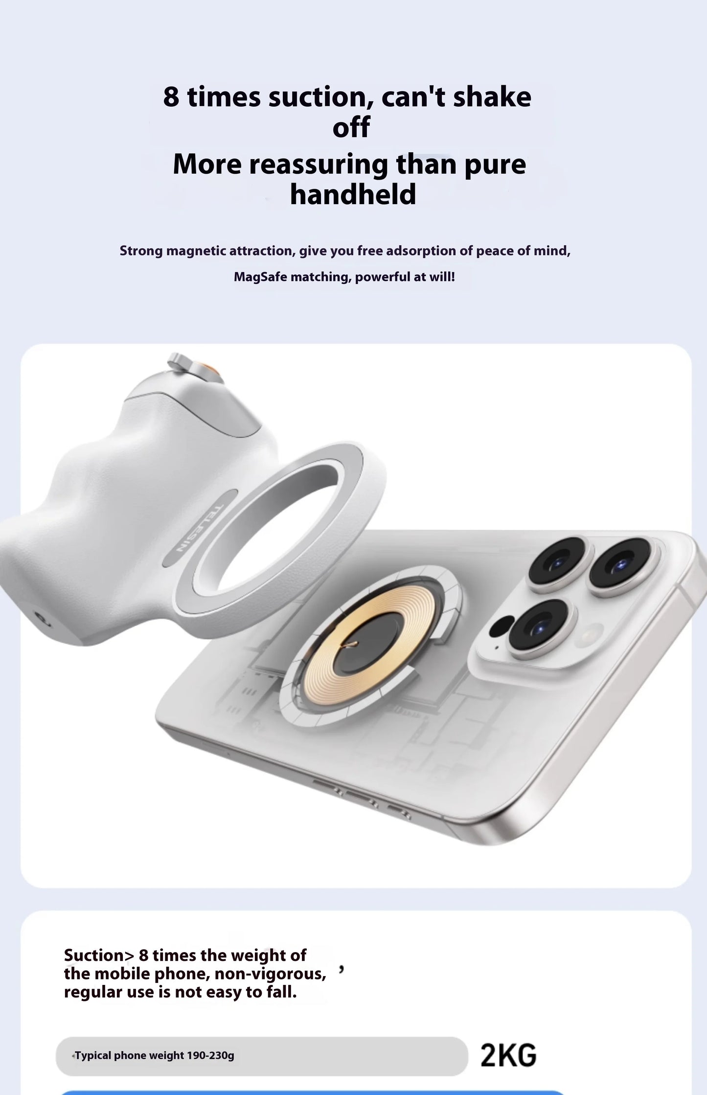 Magnetic Phone Camera Hand Grip – Detachable Remote