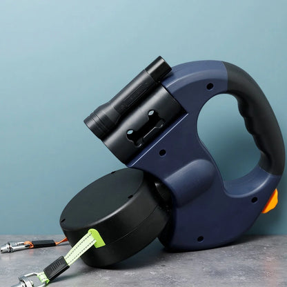 Retractable Dual Dog Leash – LED Light & No-Tangle Design