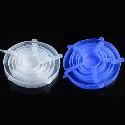 Silicone Cover Stretch Lids - 6 Pcs