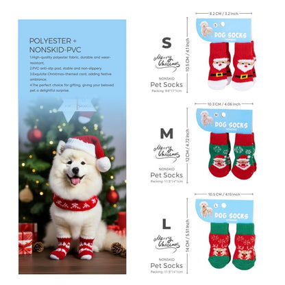 Christmas Knitted Pet Socks