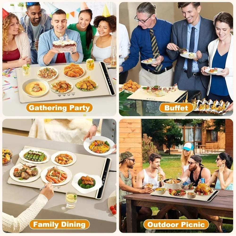 Foldable Electric Warming Tray – Portable Food Warmer