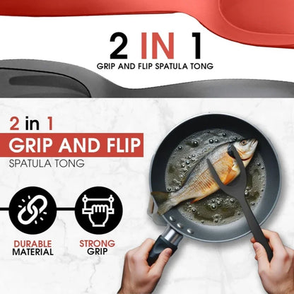 Silicone Grip Flip Tongs