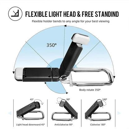 LED Clip-On Book Light – Eye-Care Reading Lamp