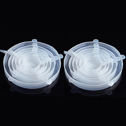 Silicone Cover Stretch Lids - 6 Pcs