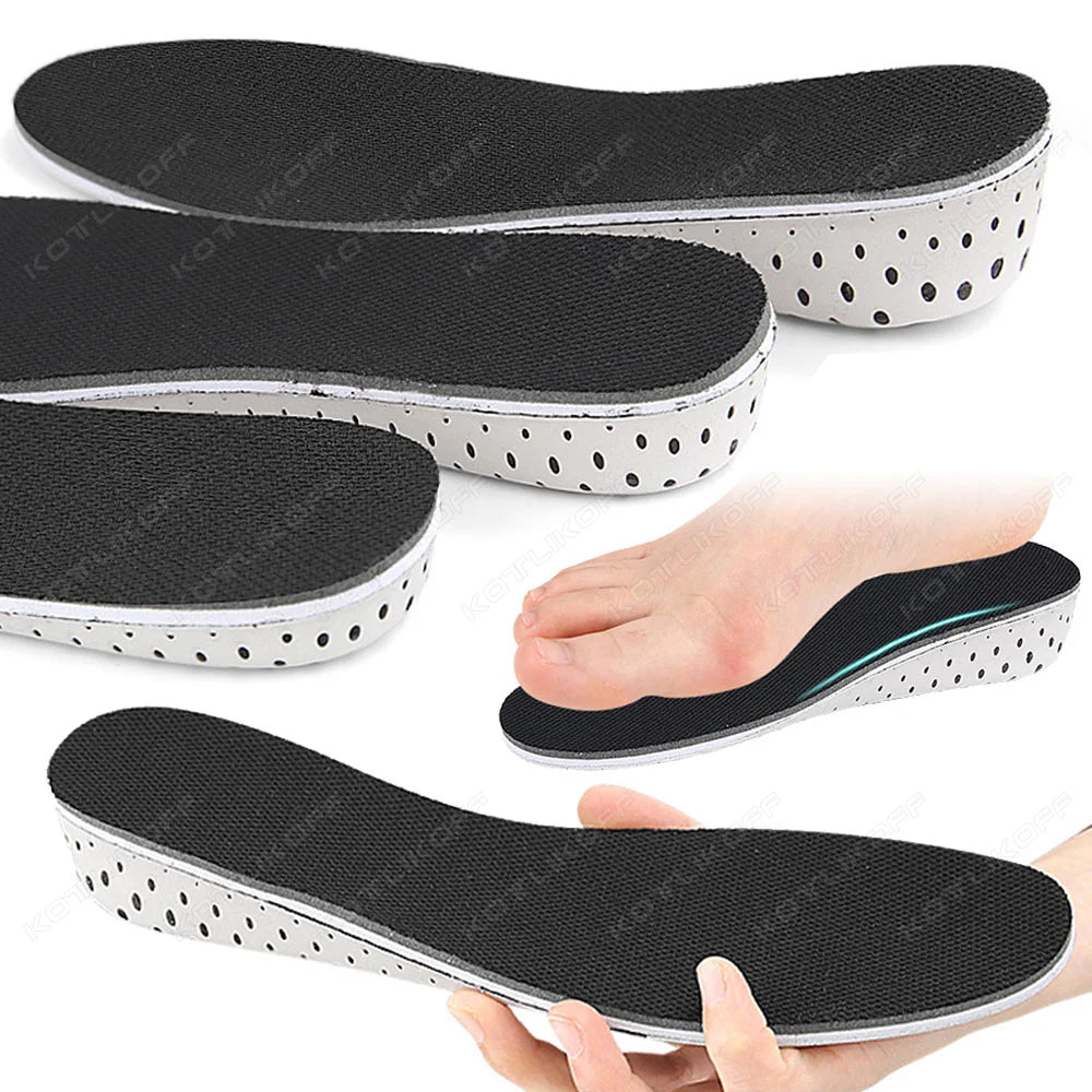Memory Foam Height Increase Insoles – Full-Length Invisible Shoe Lifts (Unisex)