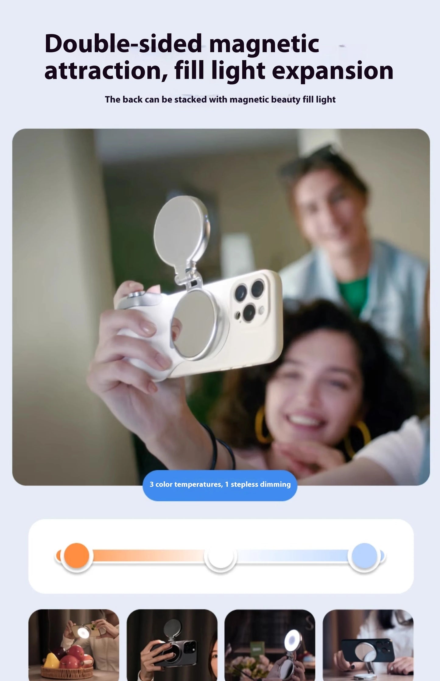 Magnetic Phone Camera Hand Grip – Detachable Remote