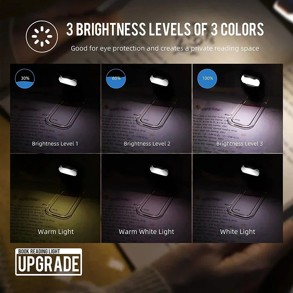 LED Clip-On Book Light – Eye-Care Reading Lamp