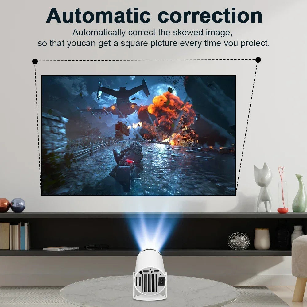 2025 HY300PRO Mini Projector – Portable 1080P/4K Android Smart Projector with WiFi & Bluetooth