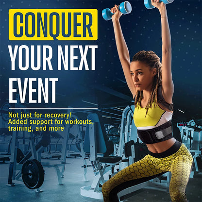 Back Support Belt Posture Corrector Adjustable Brace Protect Lumbar Spine Comfortable Design Pain Relief for Upper & Lower Waist