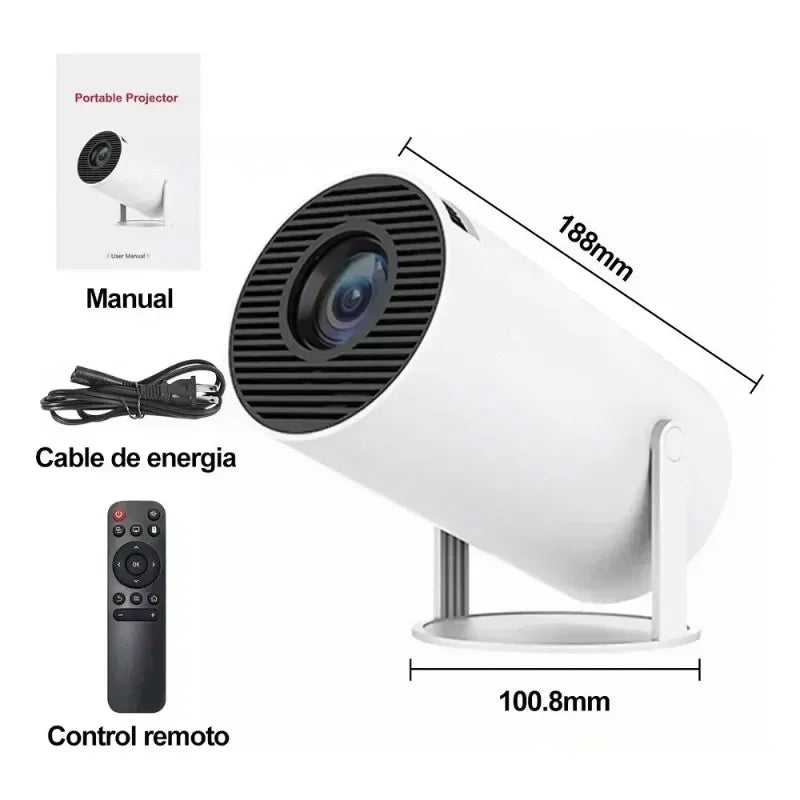 2025 HY300PRO Mini Projector – Portable 1080P/4K Android Smart Projector with WiFi & Bluetooth