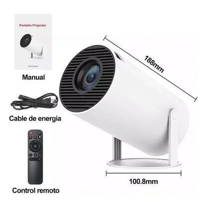 2025 HY300PRO Mini Projector – Portable 1080P/4K Android Smart Projector with WiFi & Bluetooth