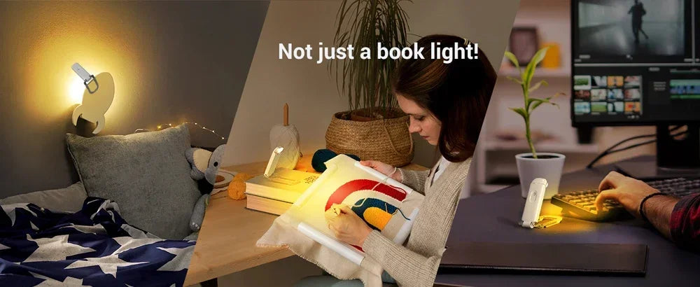 LED Clip-On Book Light – Eye-Care Reading Lamp
