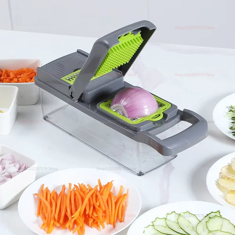 Portable Vegetable Cutter & Multifunctional Slicer – 8-in-1 Kitchen Essential